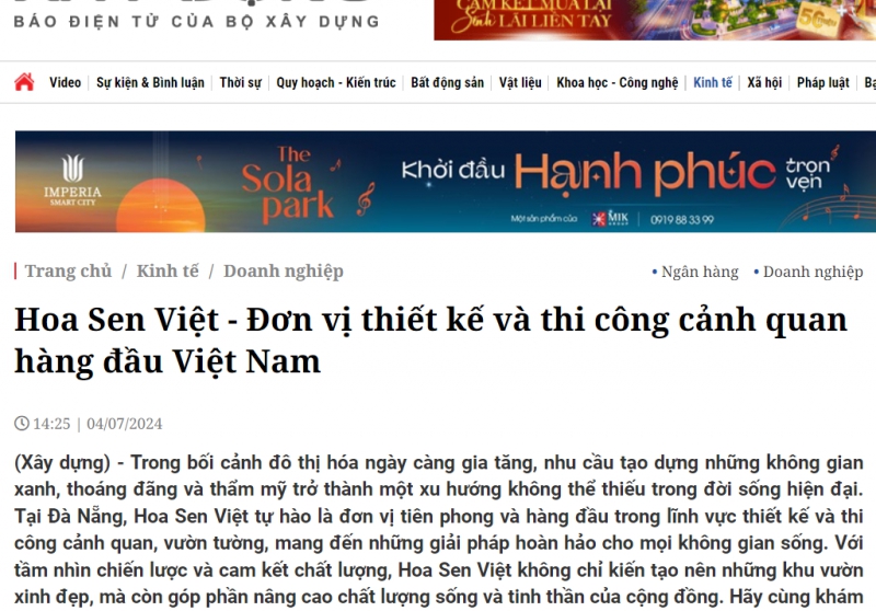 Hoa Sen Việt - Đơn vị thiết kế và thi công cảnh quan hàng đầu Việt Nam