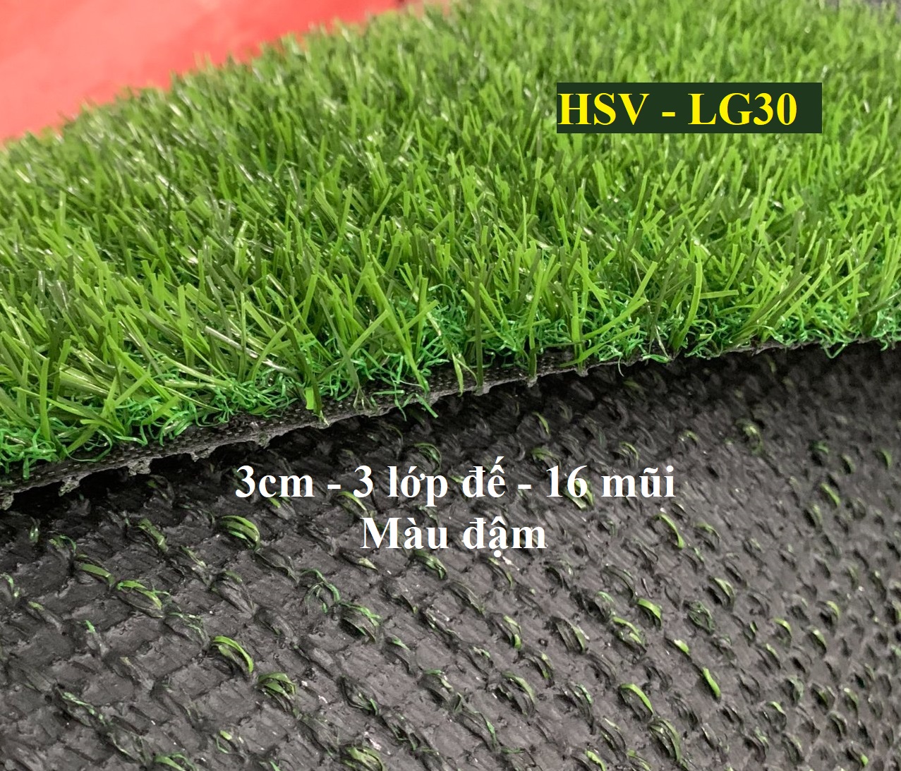 Thảm cỏ nhân tạo 3cm 3 lớp sợi to - Cửa hàng thảm cỏ nhân tạo giá rẻ Đà Nẵng