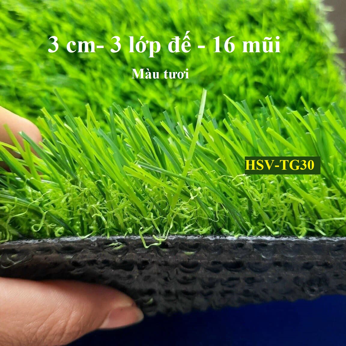 Thảm cỏ nhân tạo 3cm -3 lớp - Cửa hàng thảm cỏ nhân tạo giá rẻ Đà Nẵng