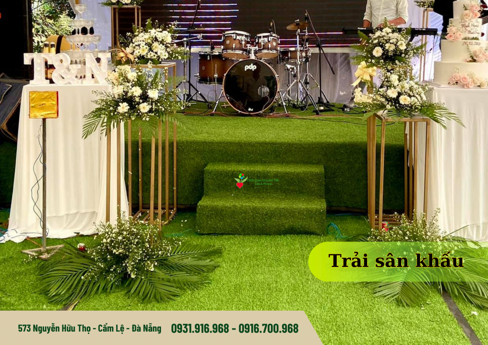 Cỏ nhân tạo trải sân sự kiện - Cửa hàng cỏ nhân tạo Đà Nẵng