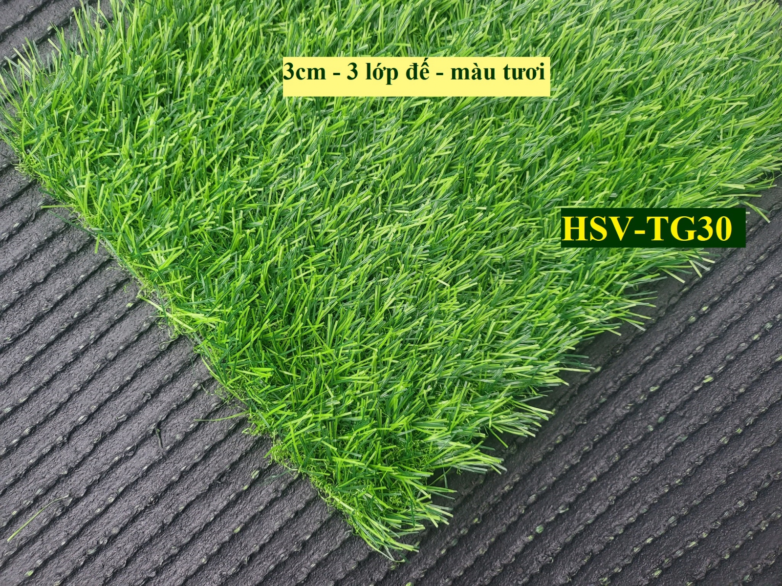 Thảm cỏ nhân tạo 3cm 3 lớp màu tươi - Cửa hàng thảm cỏ nhân tạo giá rẻ Đà Nẵng