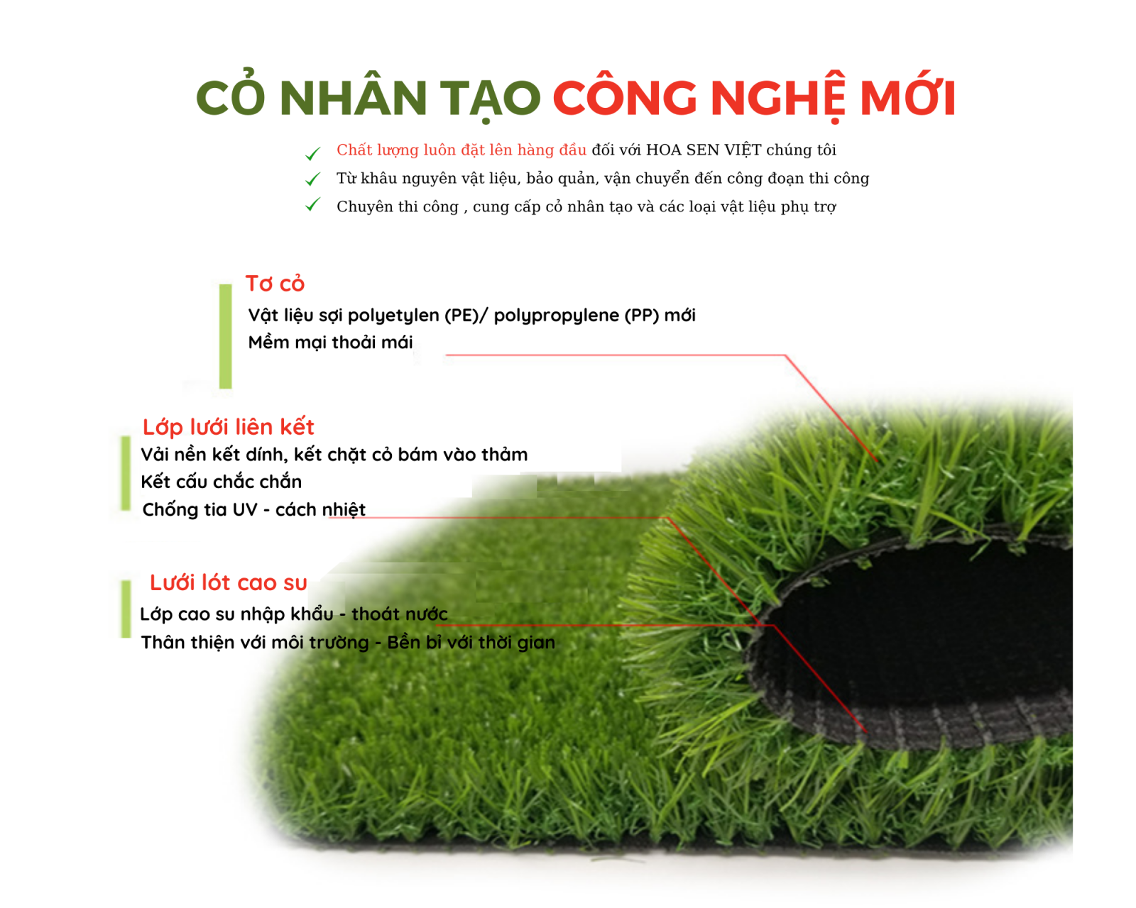 Thảm cỏ nhân tạo 3cm - loại sợi to - Cửa hàng thảm cỏ nhân tạo giá rẻ Đà Nẵng