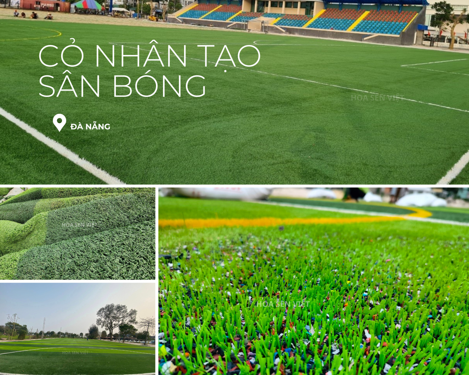 Thảm cỏ nhân tạo sân bóng Hội An