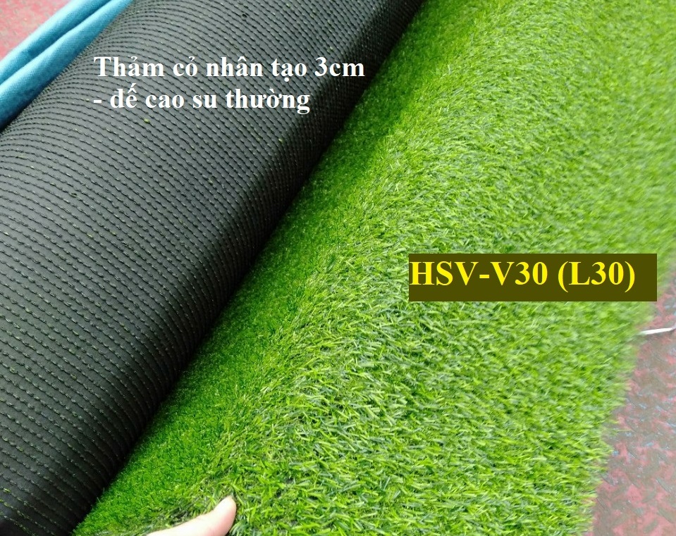 Thảm cỏ nhân tạo 3cm đế cao su thường - Cửa hàng thảm cỏ nhân tạo giá rẻ
