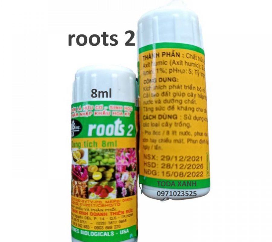 Phân bón lá cao cấp Hoa Kỳ Roots 2 - Chai 8cc