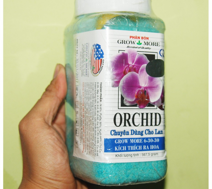 Phân bón Growmore Premium Orchid Food NPK 6-30-30 - Hũ 567gram