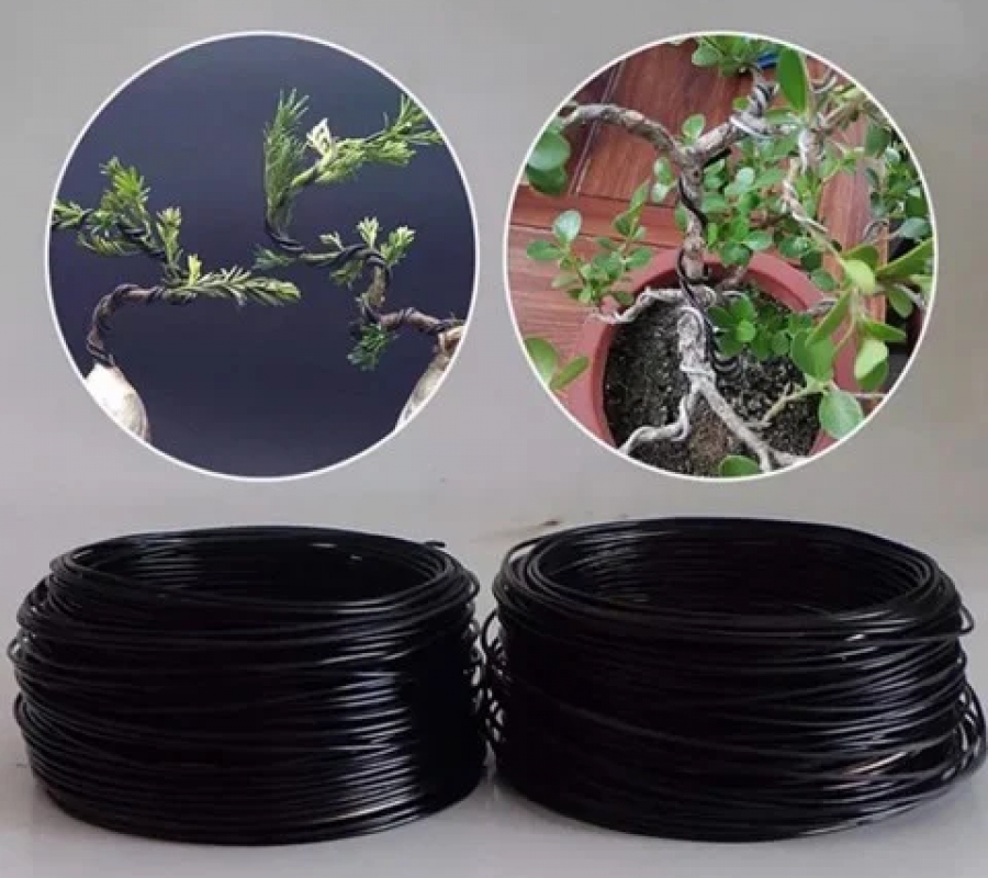 Dây nhôm đen mềm dẻo chuyên dùng uốn cây cảnh, cây bonsai - 500gram