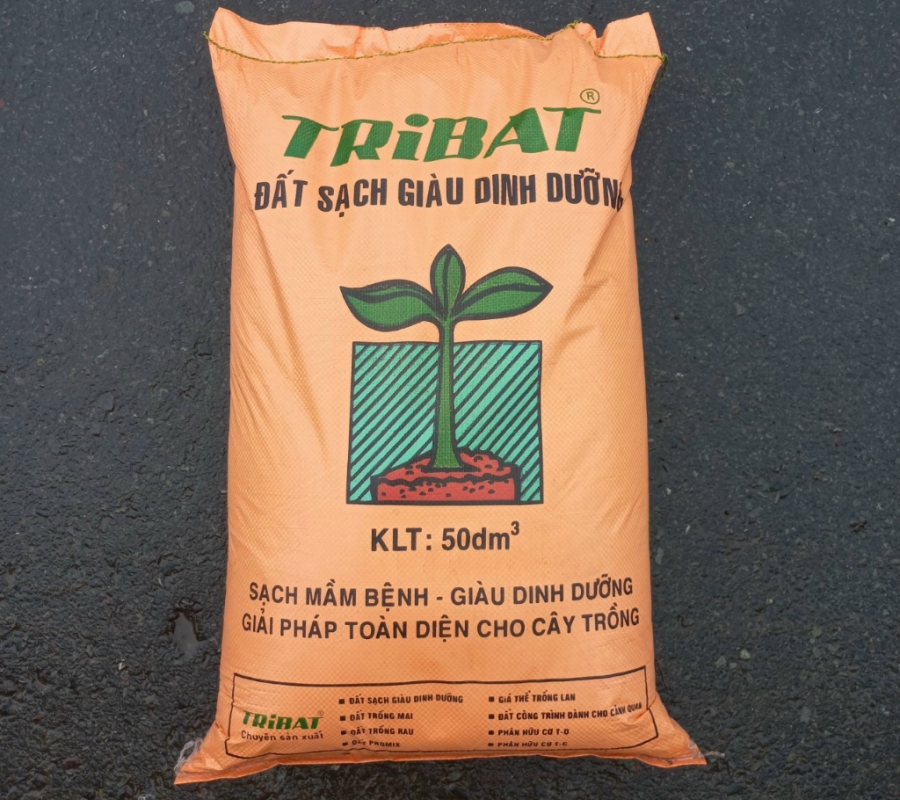Đất sạch Tribat trồng cây giàu dinh dưỡng 50dm3