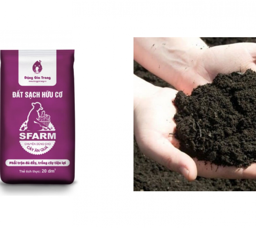 Đất sạch hữu cơ Sfarm chuyên dùng cho cây ăn quả - 20dm3
