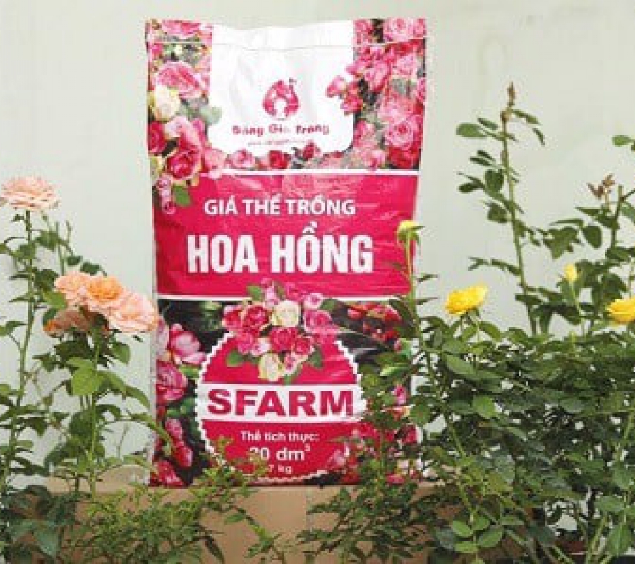 Giá thể trồng hoa hồng Sfarm - Bao 20dm3