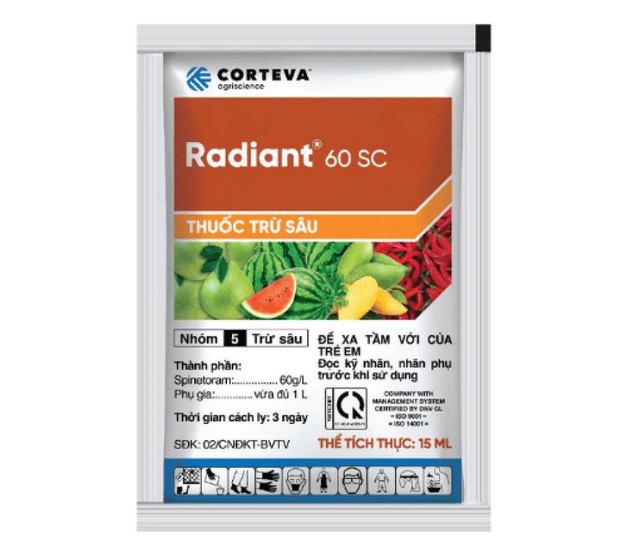 Thuốc trừ sâu và đặc trị bọ trĩ Radiant 60 SC - Gói 15ml