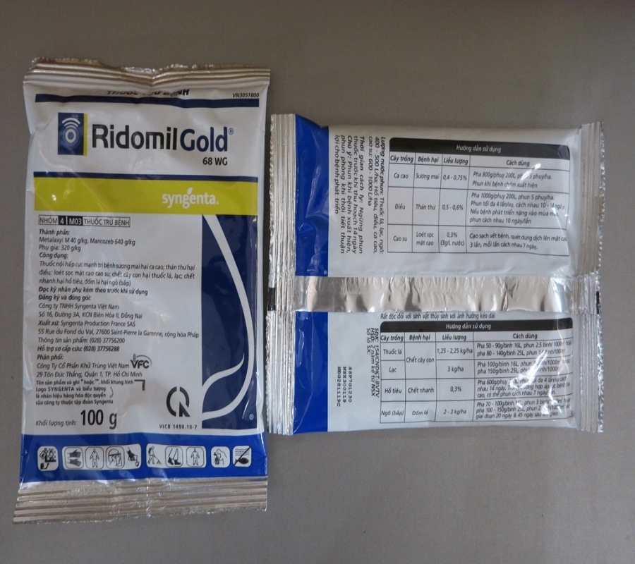 Thuốc trừ bệnh cây trồng Ridomil Gold 68WG