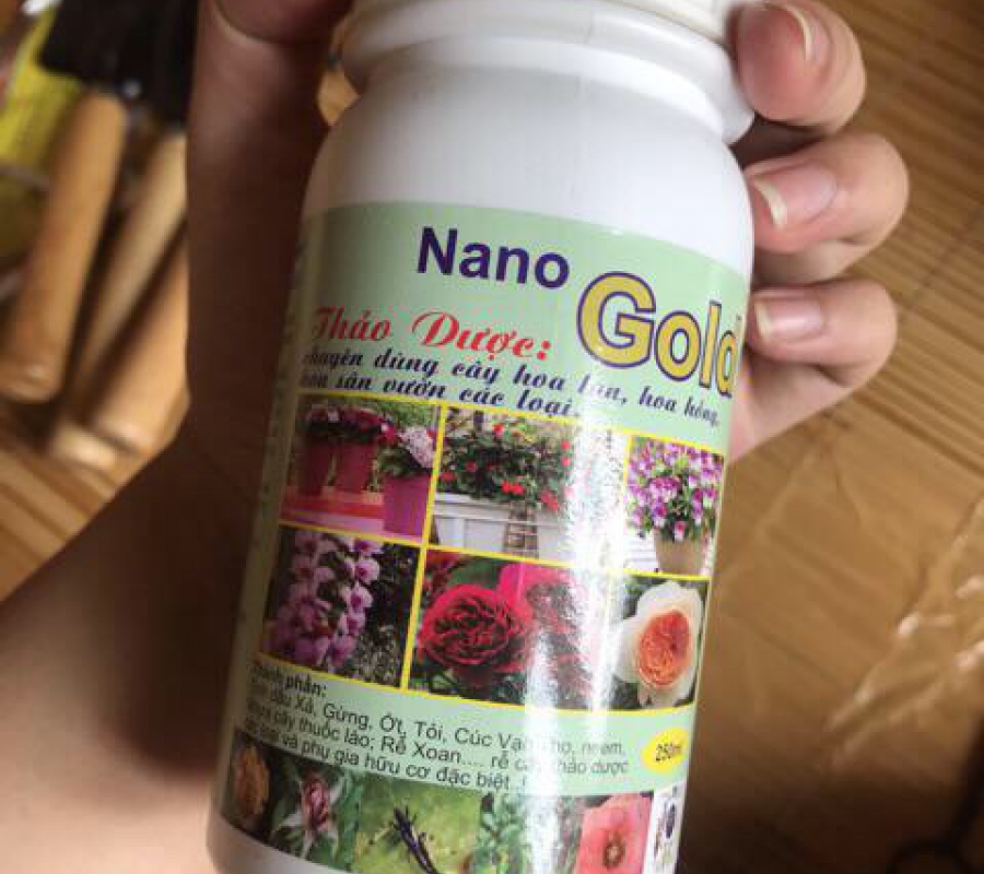 Chế phẩm Nano Gold thảo dược chuyên phòng sâu bệnh cho hoa lan và hoa hồng