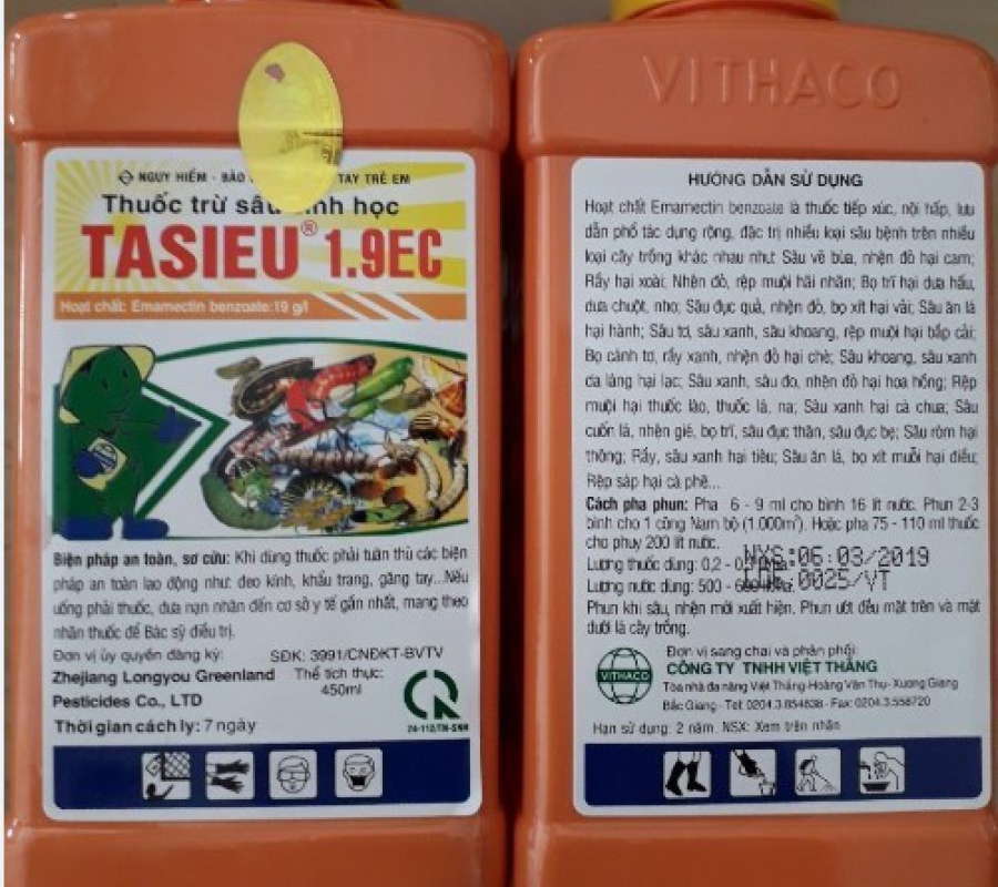 Thuốc trừ sâu sinh học Tasieu 1.9EC - Chai 450ml