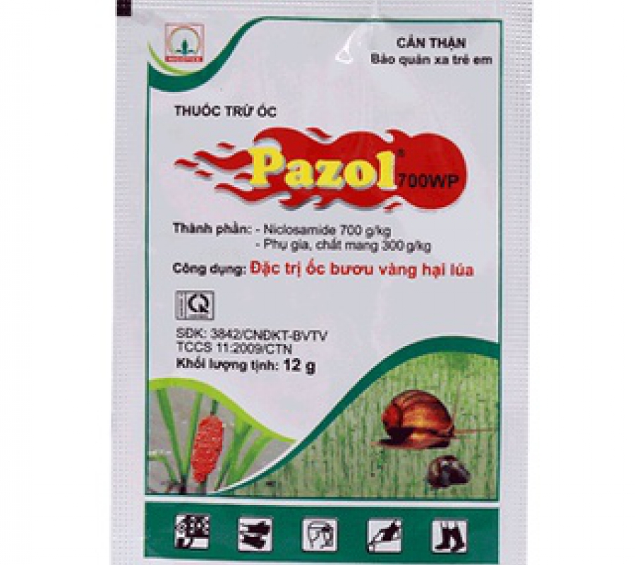 Thuốc trừ ốc Pazol 700WP - Gói 12g