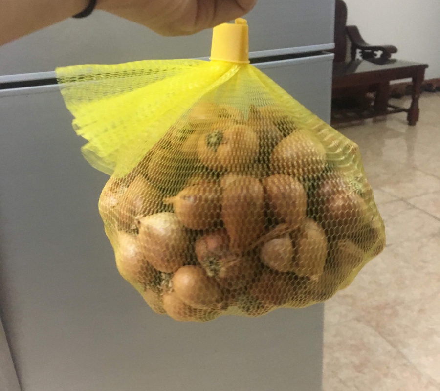 Túi lưới đựng trái cây và hoa L200 1kg - Màu vàng 32cm
