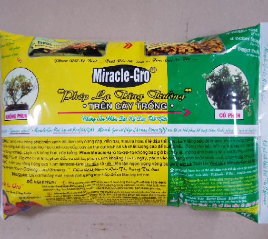 Phân bón lá Miracle-Gro 15-30-15 - Gói 1kg