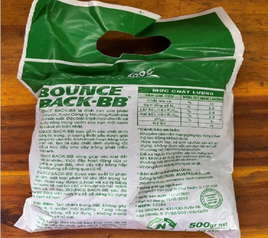 Phân hữu cơ Úc Bounce Back - 500g