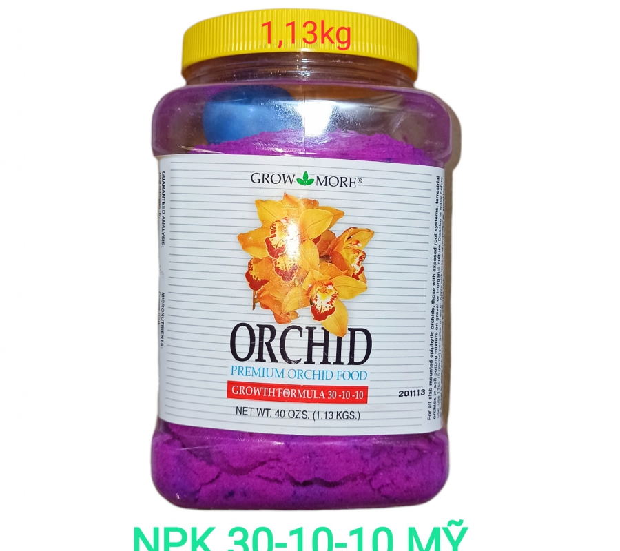 Phân bón Growmore Premium Orchid Food 30-10-10 - Hũ 1.13kg