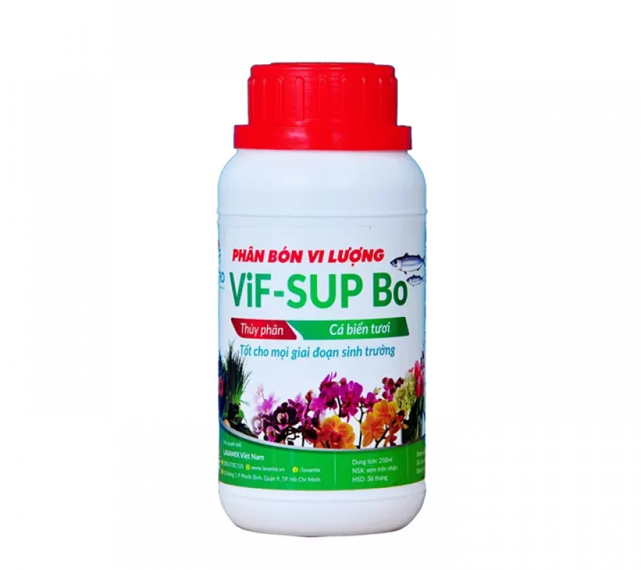 Phân bón thủy phân cá biển Vif-Sup Bo 0.2 - Chai 250ml