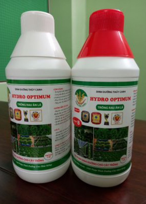 Dung dịch thủy canh rau ăn lá Hydro Optimum - Cặp 2 chai 1 lít