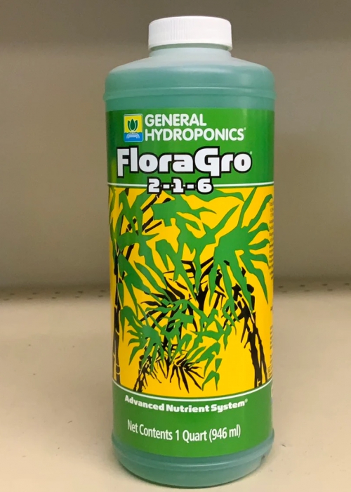 Phân bón General Hydroponics FloraGro 2-1-6 dành cho kiểng lá - 946ml