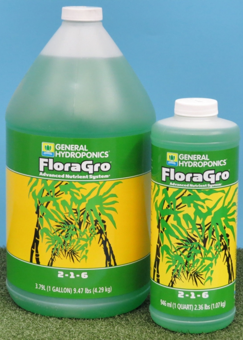 Phân bón General Hydroponics FloraGro 2-1-6 dành cho kiểng lá - 3.8 lít