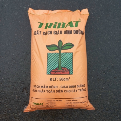 Đất sạch Tribat trồng cây giàu dinh dưỡng 50dm3