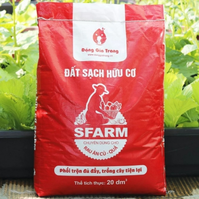 Đất sạch hữu cơ Sfarm chuyên dùng cho rau ăn củ - quả - 20dm3