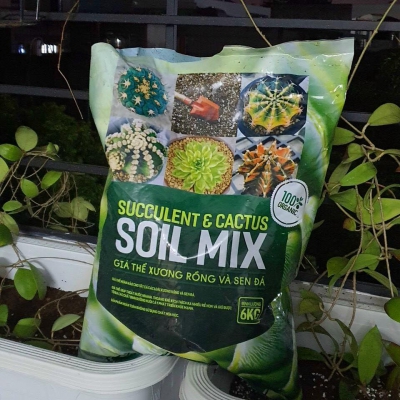 Giá thể Soil mix trồng cây xương rồng, sen đá trộn sẵn - 15dm3