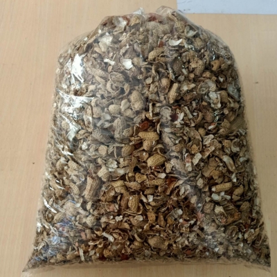 Giá thể vỏ đậu phộng trồng lan - Túi 1kg