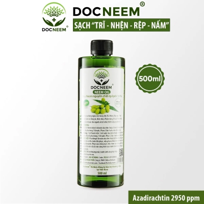 Dầu neem oil nguyên chất ép lạnh Docneem - Chai 500ml