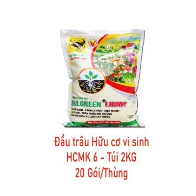 Phân bón hữu cơ Đầu Trâu HCMK 6 Bio.Green + F.Humic