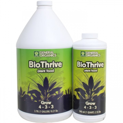 Phân bón hữu cơ General Organics BioThrive Grow 4-3-3 - 3.8 lít