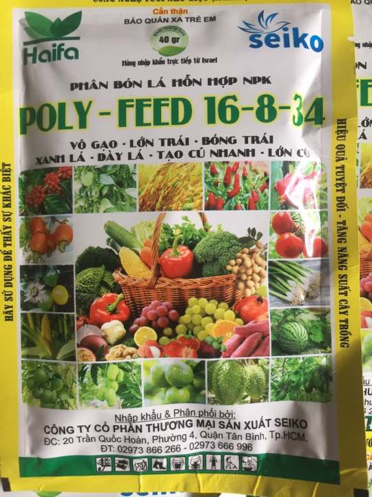 Phân Bón NPK Haifa Poly-Feed 16-8-34 - 40g