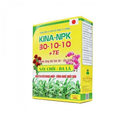 Phân bón lá cao cấp Kina - 50 30-10-10 + TE - Hộp 500g