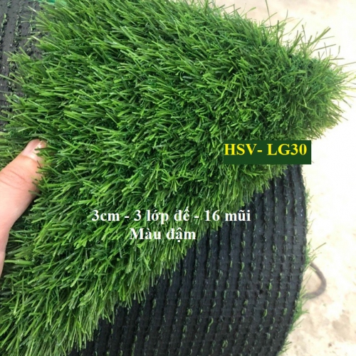 Cỏ 3 cm - Sợi UV - đế 3 lớp - Màu đậm