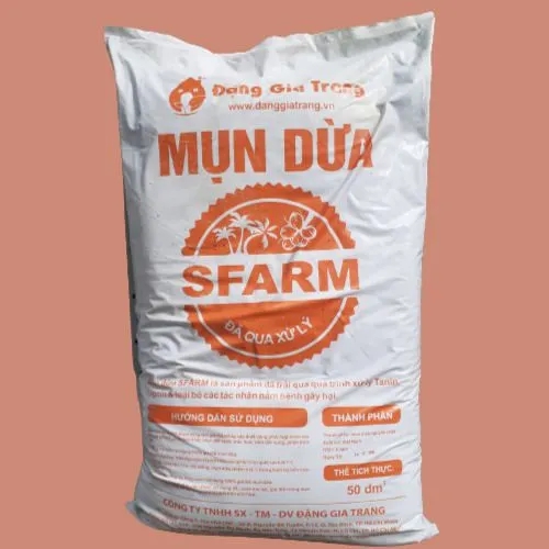 Giá thể mụn dừa đã qua xử lý Sfarm - Bao 50dm3