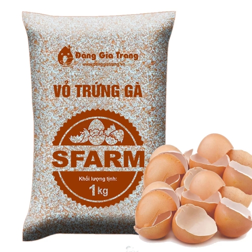 Vỏ trứng gà Sfarm đã qua xử lý - Túi 1Kg