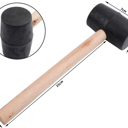 Búa cao su cán gỗ - 7cm