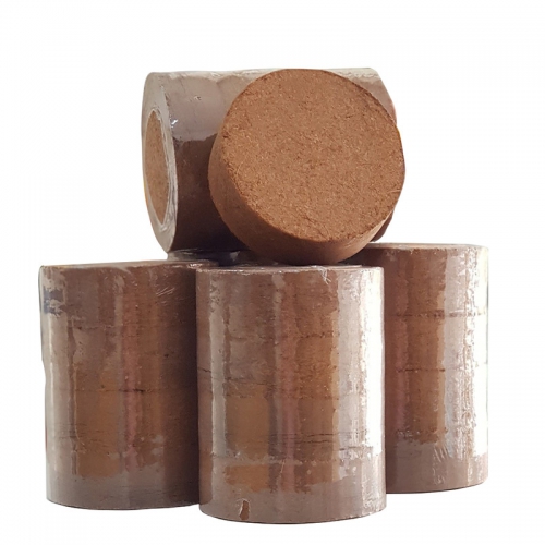 Mùn dừa ép bánh tiện lợi dạng tròn đã qua xử lý - 450gr