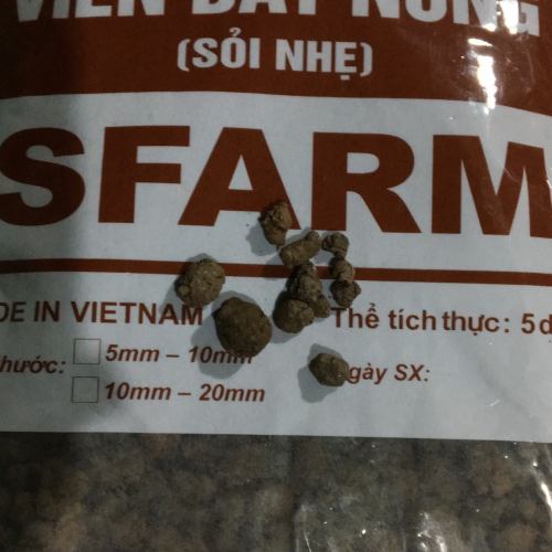 Viên đất nung (sỏi nhẹ) Sfarm (5-10mm) - Túi 5dm3 