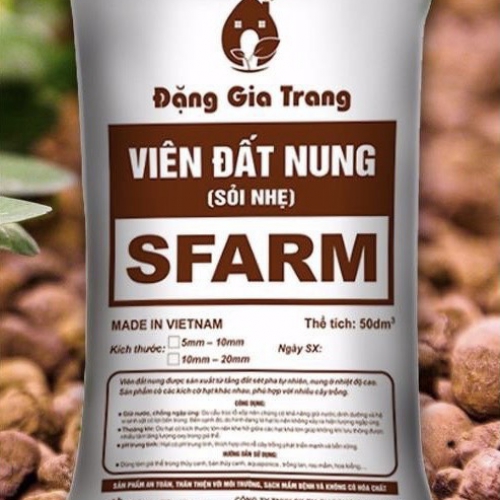 Viên đất nung (sỏi nhẹ) Sfarm (5-10mm) - Bao 50dm3 