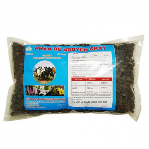 Phân dê nguyên chất HGreen Farm - Gói 1kg