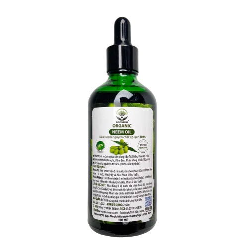 Dầu neem oil nguyên chất ép lạnh Docneem - Chai 100ml