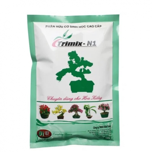 Phân bón hữu cơ sinh học Trimix - N1 chuyên dùng cho hoa kiểng - Gói 700g