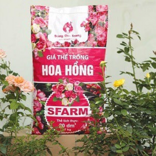 Giá thể trồng hoa hồng Sfarm - Bao 20dm3