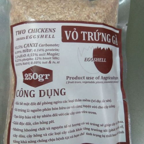 Bột vỏ trứng gà 2-3mm giúp cây cứng cáp - 250g