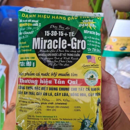 Phân bón lá Miracle-Gro 15-30-15 - Gói 500g