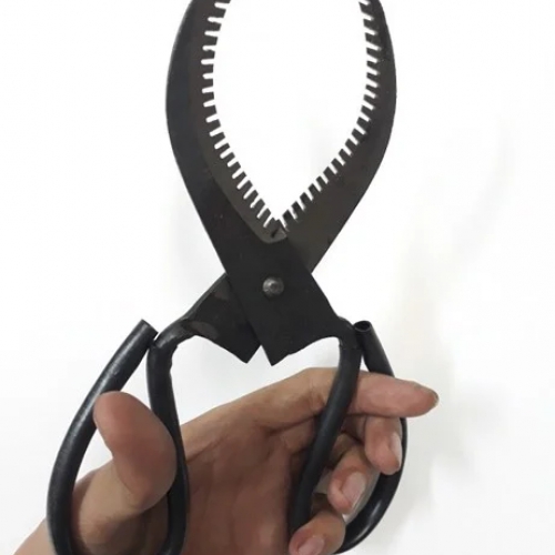 Kéo khoanh vỏ cây 14cm lưỡi răng cưa